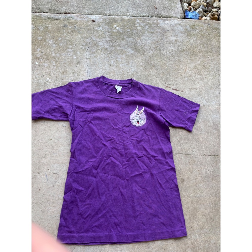 Vintage 1995 Bugs Bunny Purple T-Shirt College Ware USA Single Stitch Large